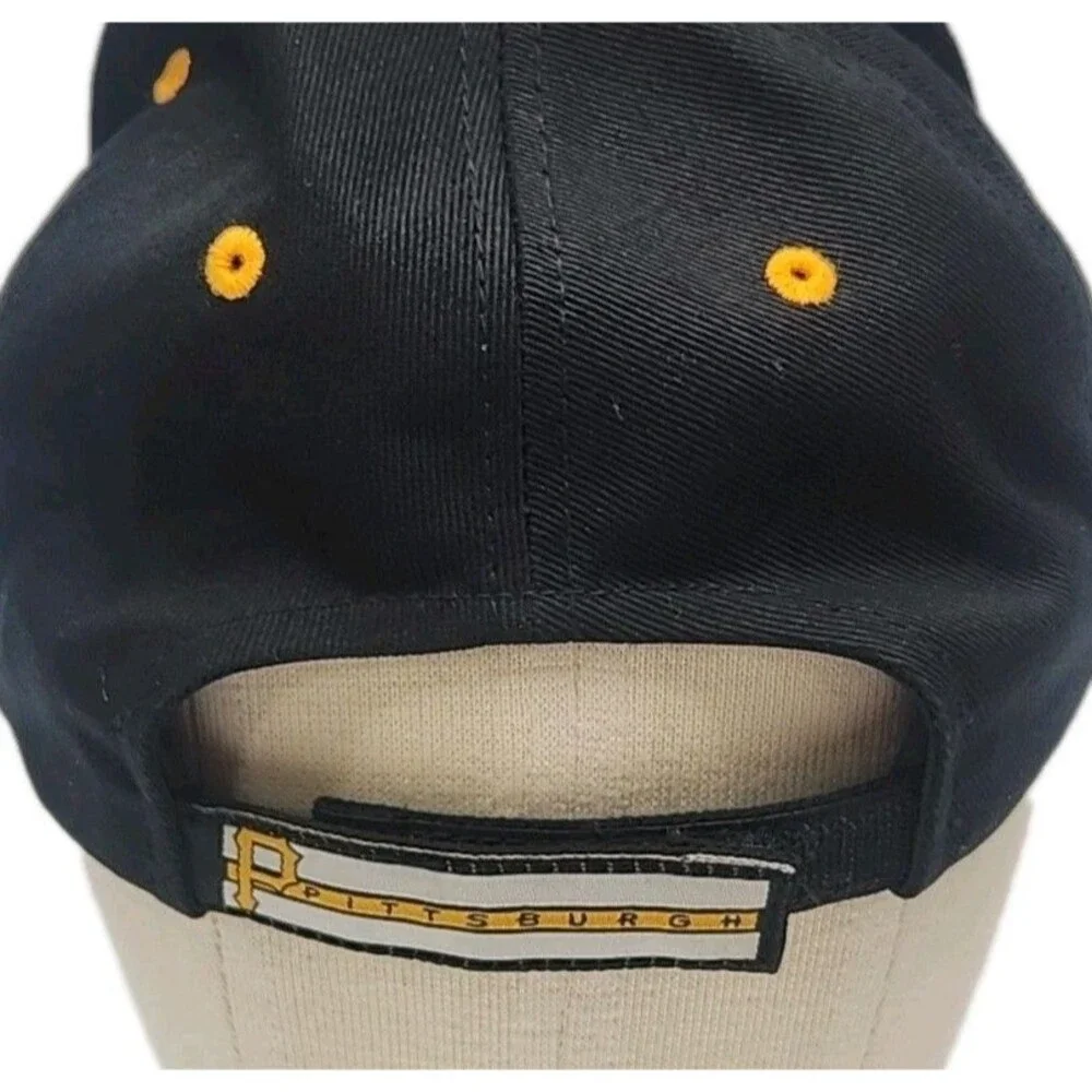 Pittsburgh Pirates Hat MLB Black Gold Adjustable Strapback Cap Fan Favorite OSFA